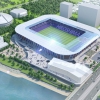 広島市の新サッカースタジアム建設に協賛し、500万円を寄付しました。 イメージ